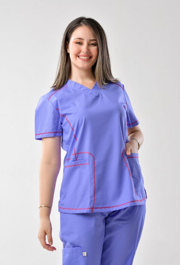 Pyjama Mauve / Bleu ciel