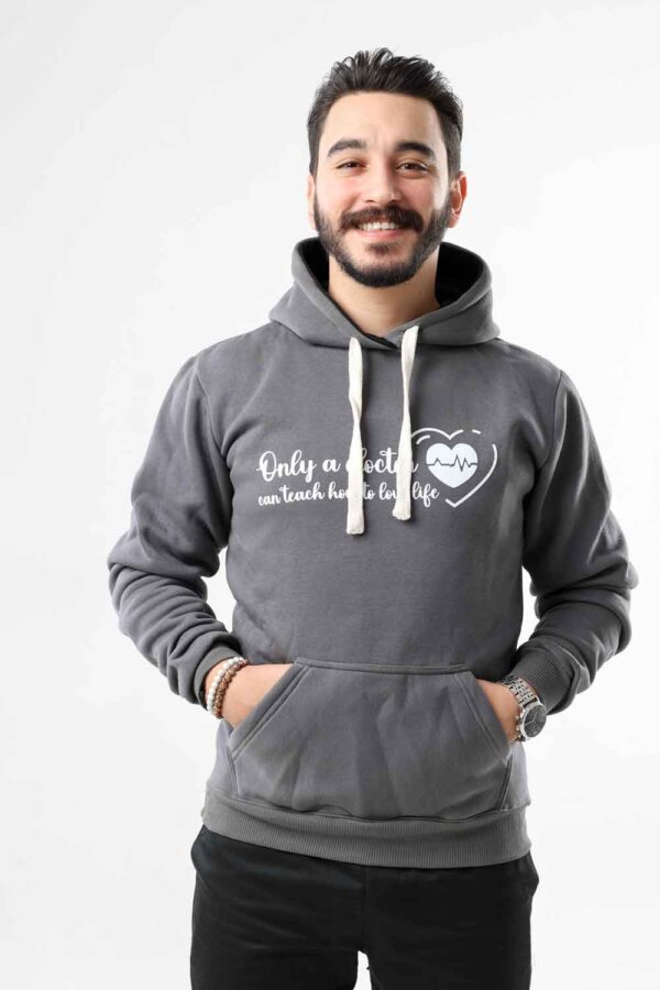 hoodies-only-a-doctor-en-gris-homme
